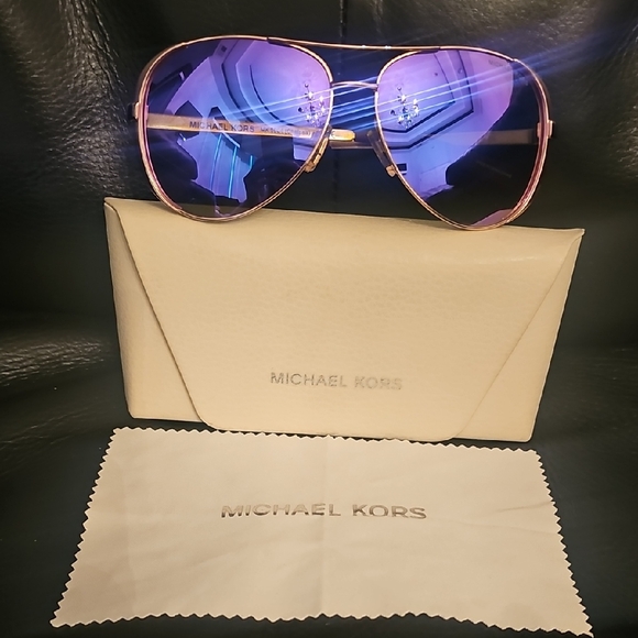 Michael Kors Accessories - Michael Kors Rose Gold Aviator Sunglasses